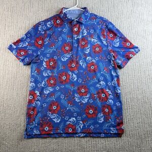 Good Good Golf Polo Men's Size Medium All Over Print Floral